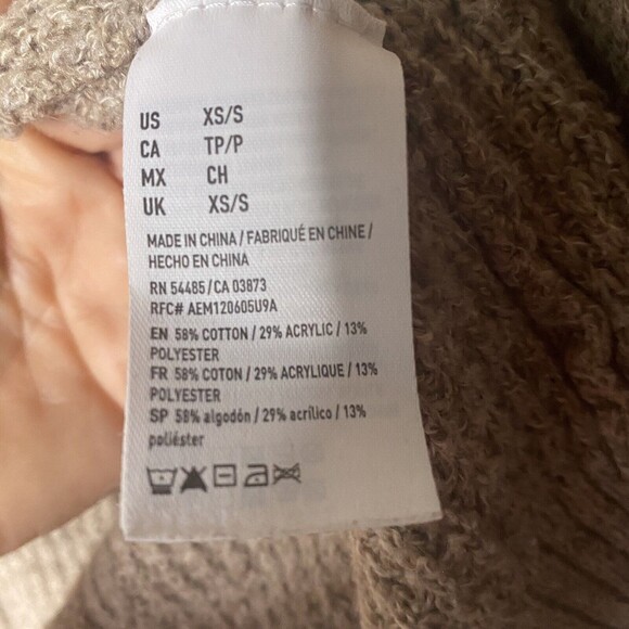 American Eagle Outfitters Beige XS Open Front Knit Longline Cardigan Sweater - Picture 4 of 8